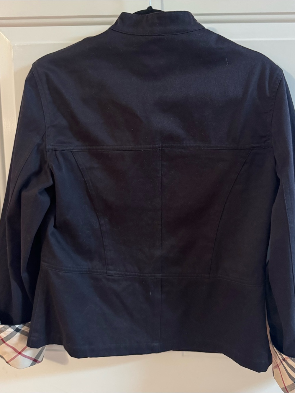 Burberry Black Military-Style Jacket Womens XL - Picture 10 of 11